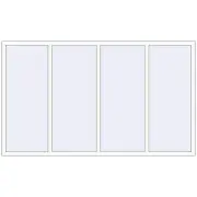 REHAU Euro 60 2450x1450 мм Білий (RAL 9016) з двох сторін REHAU Euro 60 2450x1450 мм Білий (RAL 9016) з двох сторін