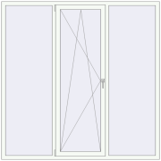 Вікна 2000x2000 мм REHAU Euro 70 Білий (RAL 9016) з двох сторін