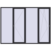 REHAU Brillant-Design 3000x2200 мм BLACK_ULTI-MATT з двох сторін