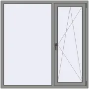 Altest Pony 375 1500x1500 мм RAL 9007 Grey aluminium з двох сторін