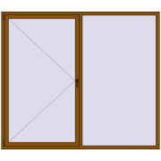 REHAU Euro 60 2300x2000 мм GOLDEN OAK з двох сторін