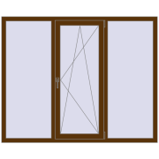 REHAU Euro 70 1760x1400 мм WALNUT з двох сторін