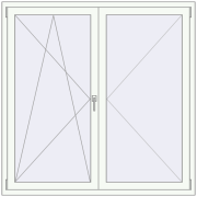 REHAU Brillant-Design 1500x1500 мм Білий (RAL 9016) з двох сторін REHAU Brillant-Design 1500x1500 мм Білий (RAL 9016) з двох сторін