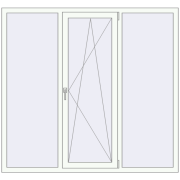 REHAU Euro 70 1750x1630 мм Білий (RAL 9016) з двох сторін REHAU Euro 70 1750x1630 мм Білий (RAL 9016) з двох сторін