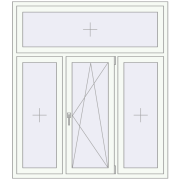 Вікна 1500x1700 мм REHAU Euro 70 Білий (RAL 9016) з двох сторін