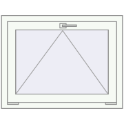 REHAU Euro 60 880x720 мм Білий (RAL 9016) з двох сторін