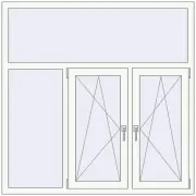 REHAU Euro 60 1500x1500 мм Білий (RAL 9016) з двох сторін