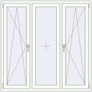 Вікна 1500x1500 мм REHAU Euro 60 Білий (RAL 9016) з двох сторін