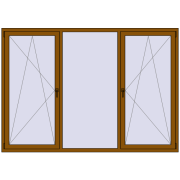 REHAU SYNEGO MD 2400x1680 мм GOLDEN OAK з двох сторін REHAU SYNEGO MD 2400x1680 мм GOLDEN OAK з двох сторін