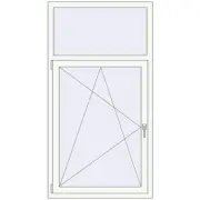 REHAU Euro 70 930x1740 мм Білий (RAL 9016) з двох сторін REHAU Euro 70 930x1740 мм Білий (RAL 9016) з двох сторін