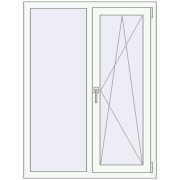 REHAU Euro 60 1000x1330 мм Білий (RAL 9016) з двох сторін