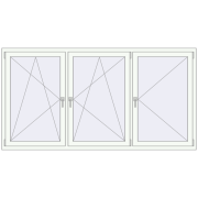 REHAU Euro 70 2300x1200 мм Білий (RAL 9016) з двох сторін