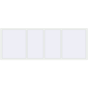 REHAU Euro 60 3600x1300 мм Білий (RAL 9016) з двох сторін