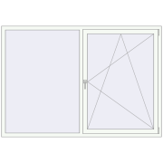 REHAU SYNEGO MD 2080x1440 мм Білий (RAL 9016) з двох сторін REHAU SYNEGO MD 2080x1440 мм Білий (RAL 9016) з двох сторін