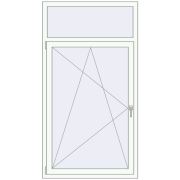 REHAU Euro 70 1000x1850 мм Білий (RAL 9016) з двох сторін