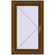REHAU Euro 60 600x1000 мм WALNUT з двох сторін