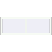 REHAU Euro 60 1450x500 мм Білий (RAL 9016) з двох сторін REHAU Euro 60 1450x500 мм Білий (RAL 9016) з двох сторін