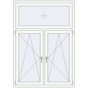 Вікна 1200x1700 мм REHAU Euro 70 Білий (RAL 9016) з двох сторін