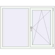 REHAU Euro 60 1400x1100 мм Білий (RAL 9016) з двох сторін