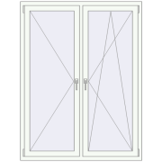 REHAU Euro 70 1300x1700 мм Білий (RAL 9016) з двох сторін