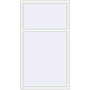 REHAU Euro 70 1050x1900 мм Білий (RAL 9016) з двох сторін
