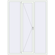 REHAU Euro 70 1600x2200 мм Білий (RAL 9016) з двох сторін