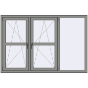 Altest Pony 375 1800x1200 мм RAL 9007 Grey aluminium з двох сторін