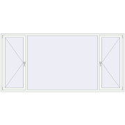 REHAU Euro 70 3160x1500 мм Білий (RAL 9016) з двох сторін