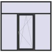 REHAU Euro 70 2050x2000 мм ANTHRACITE_GREY_GLATT з двох сторін REHAU Euro 70 2050x2000 мм ANTHRACITE_GREY_GLATT з двох сторін