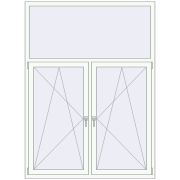 REHAU Euro 70 1510x2050 мм Білий (RAL 9016) з двох сторін