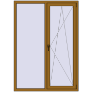 REHAU Euro 70 1250x1750 мм LIGHT_OAK з двох сторін