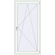 REHAU Euro 70 920x1760 мм Білий (RAL 9016) з двох сторін