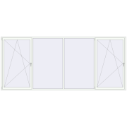 REHAU Euro 60 4200x1800 мм LIGHT_OAK ззовні
