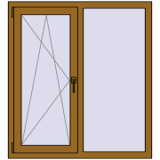REHAU Euro 60 1100x1200 мм LIGHT_OAK з двох сторін REHAU Euro 60 1100x1200 мм LIGHT_OAK з двох сторін