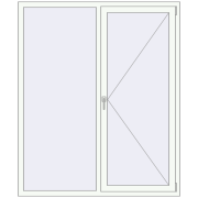 REHAU Euro 60 1500x1800 мм Білий (RAL 9016) з двох сторін