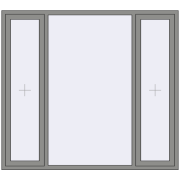 Altest Pony 375 2000x1800 мм RAL 9007 Grey aluminium з двох сторін