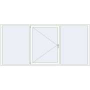 REHAU Euro 60 2750x1300 мм Білий (RAL 9016) з двох сторін REHAU Euro 60 2750x1300 мм Білий (RAL 9016) з двох сторін