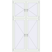 REHAU Brillant-Design 1200x2250 мм Білий (RAL 9016) з двох сторін
