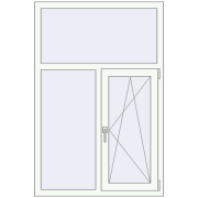 REHAU SYNEGO MD 1000x1500 мм Білий (RAL 9016) з двох сторін