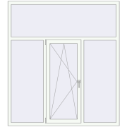 REHAU Euro 70 1700x1900 мм Білий (RAL 9016) з двох сторін REHAU Euro 70 1700x1900 мм Білий (RAL 9016) з двох сторін