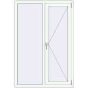 REHAU Euro 60 1080x1590 мм Білий (RAL 9016) з двох сторін