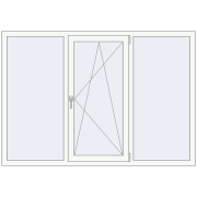 REHAU Euro 70 1870x1300 мм Білий (RAL 9016) з двох сторін REHAU Euro 70 1870x1300 мм Білий (RAL 9016) з двох сторін