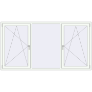 REHAU Euro 70 2350x1250 мм Білий (RAL 9016) з двох сторін