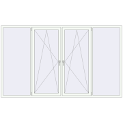 REHAU Euro 70 2950x1750 мм Білий (RAL 9016) з двох сторін REHAU Euro 70 2950x1750 мм Білий (RAL 9016) з двох сторін