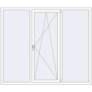 REHAU Euro 70 1940x1650 мм Білий (RAL 9016) з двох сторін REHAU Euro 70 1940x1650 мм Білий (RAL 9016) з двох сторін