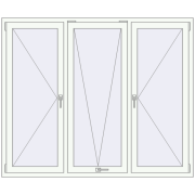 Вікна 1800x1500 мм REHAU Euro 60 Білий (RAL 9016) з двох сторін