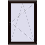 REHAU Euro 60 1000x1500 мм BLACK_BROWN з двох сторін