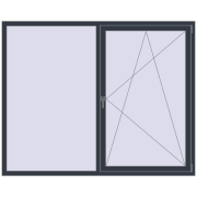 REHAU Euro 70 2000x1600 мм ANTHRACITE_GREY_STRUKTURAL з двох сторін REHAU Euro 70 2000x1600 мм ANTHRACITE_GREY_STRUKTURAL з двох сторін