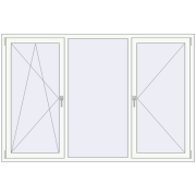 Вікна 2100x1400 мм REHAU Euro 60 Білий (RAL 9016) з двох сторін