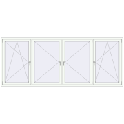 REHAU Euro 60 3250x1300 мм Білий (RAL 9016) з двох сторін